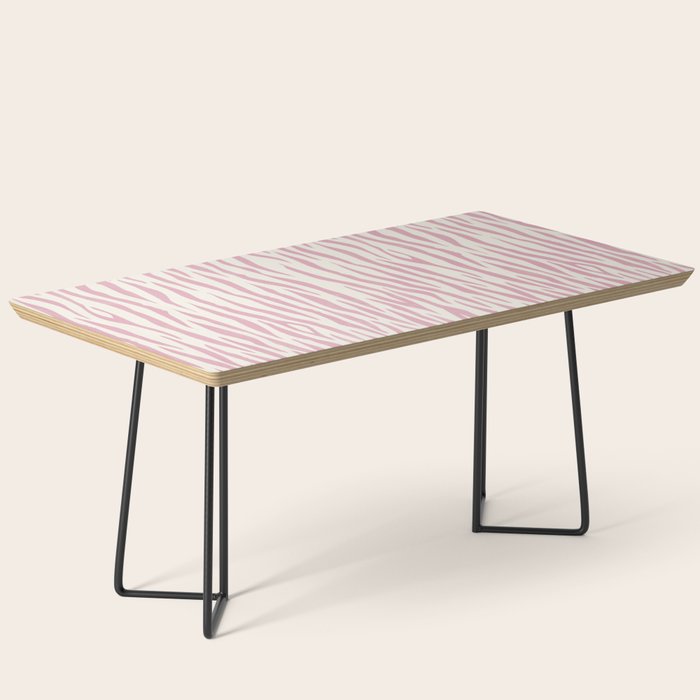 Tiger Stripes In Pink and Cream Coffee Table Gallery Image 1