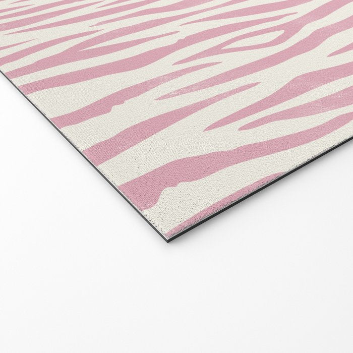 Tiger Stripes In Pink and Cream Welcome Mat Gallery Image 2