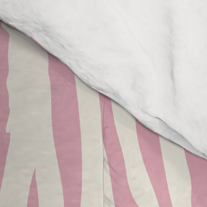 Tiger Stripes In Pink and Cream Comforter Gallery Image 4