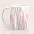Tiger Stripes In Pink and Cream Coffee Mug Gallery Image 3