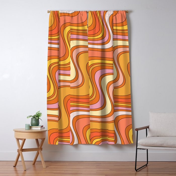 Retro Waves Window Curtain Gallery Image 1