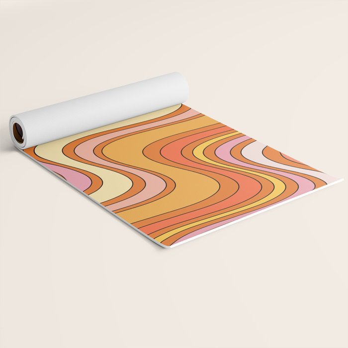Retro Waves Yoga Mat Gallery Image 2