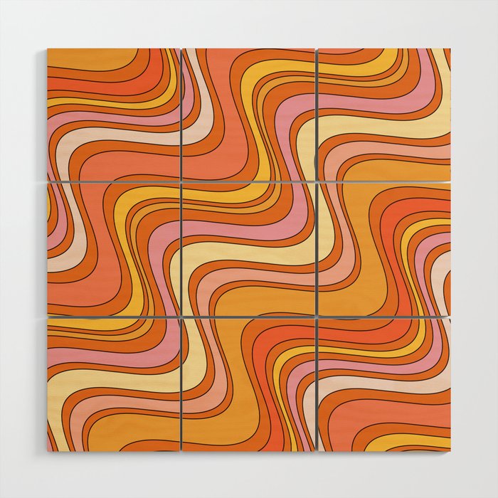Retro Waves Wood Wall Art Gallery Image 1