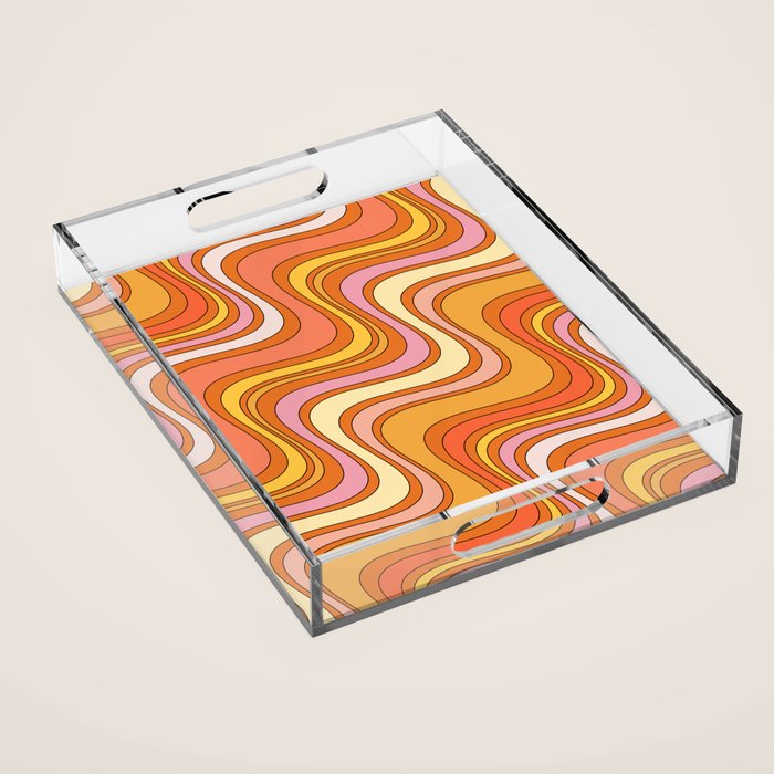 Retro Waves Acrylic Tray Gallery Image 1