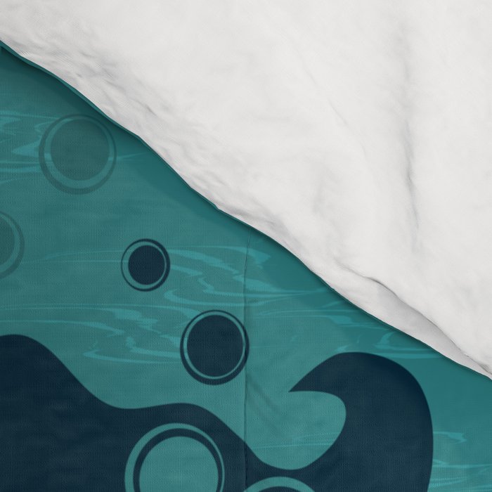 Vampire Mermaid on Aqua Comforter Gallery Image 4