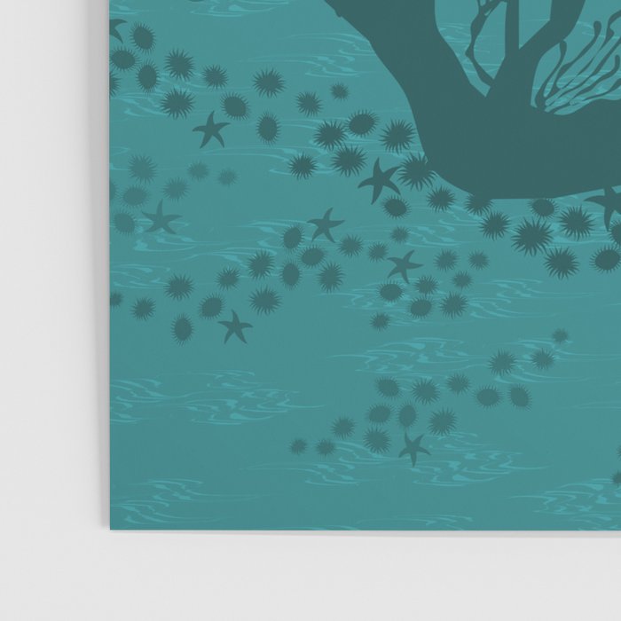 Vampire Mermaid on Aqua Poster Gallery Image 3