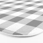 Gingham Large Gray White Bath Mat Gallery Image 3