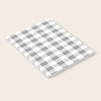 Gingham Large Gray White Notebook Gallery Image 2