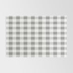 Gingham Large Gray White Rug Gallery Image 2