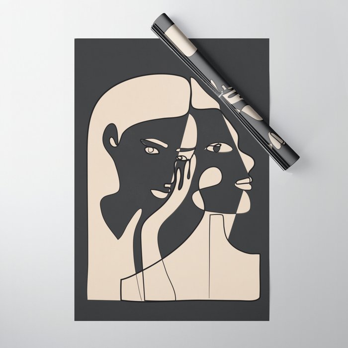 Abstract Faces 14 Wrapping Paper Gallery Image 1