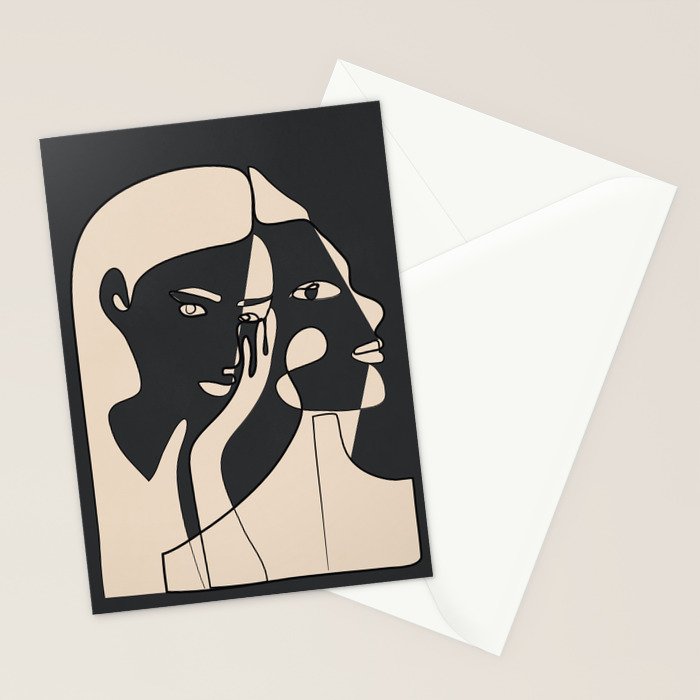 Abstract Faces 14 Stationery Card Gallery Image 2