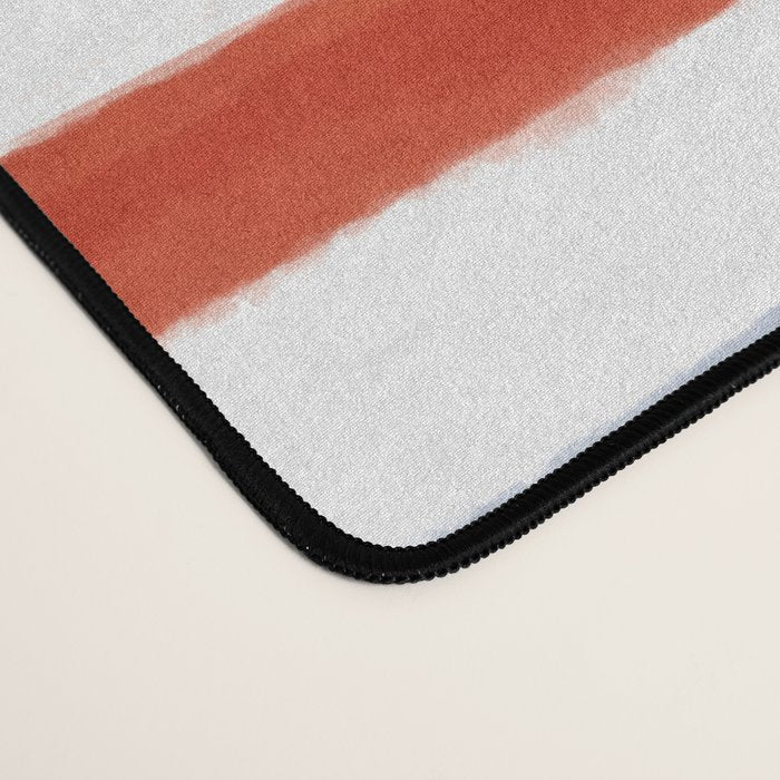 Classic Summer Watercolor Stripes Desk Mat Gallery Image 4