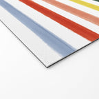 Classic Summer Watercolor Stripes Welcome Mat Gallery Image 2