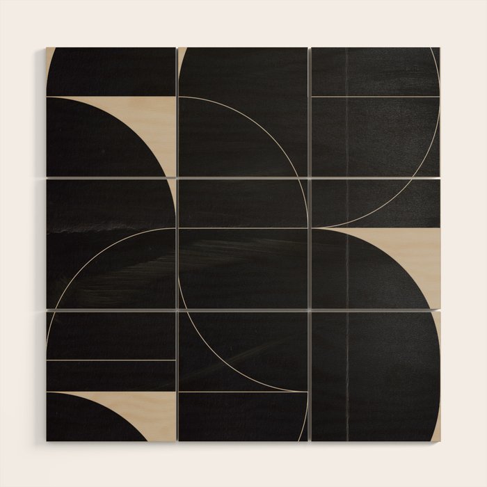 Minimal Geometric Shapes 210 Wood Wall Art Gallery Image 1