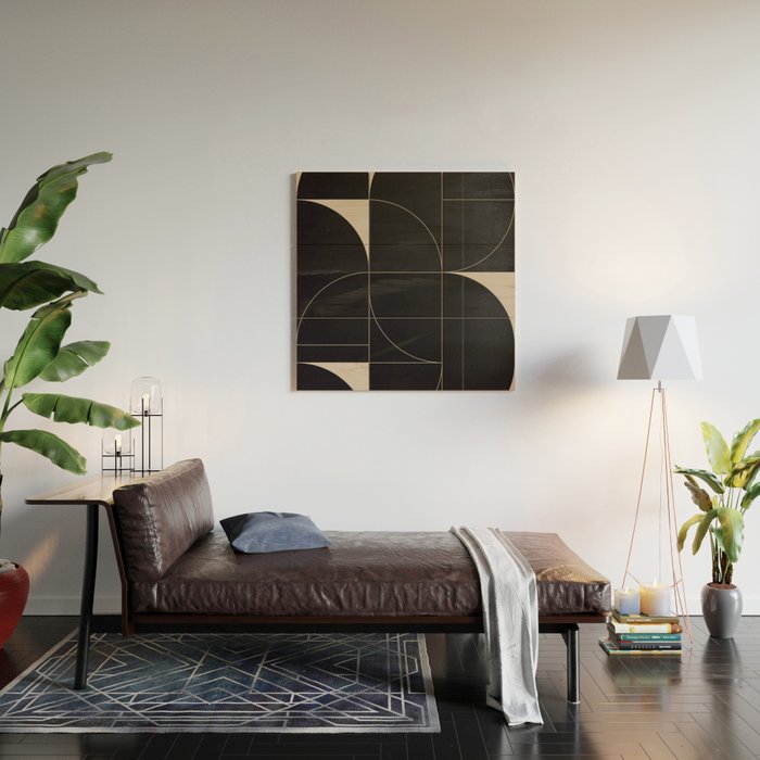 Minimal Geometric Shapes 210 Wood Wall Art Gallery Image 2