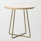 Blush Pink Coral Checkered Grid Line Drawing Side Table Gallery Image 1
