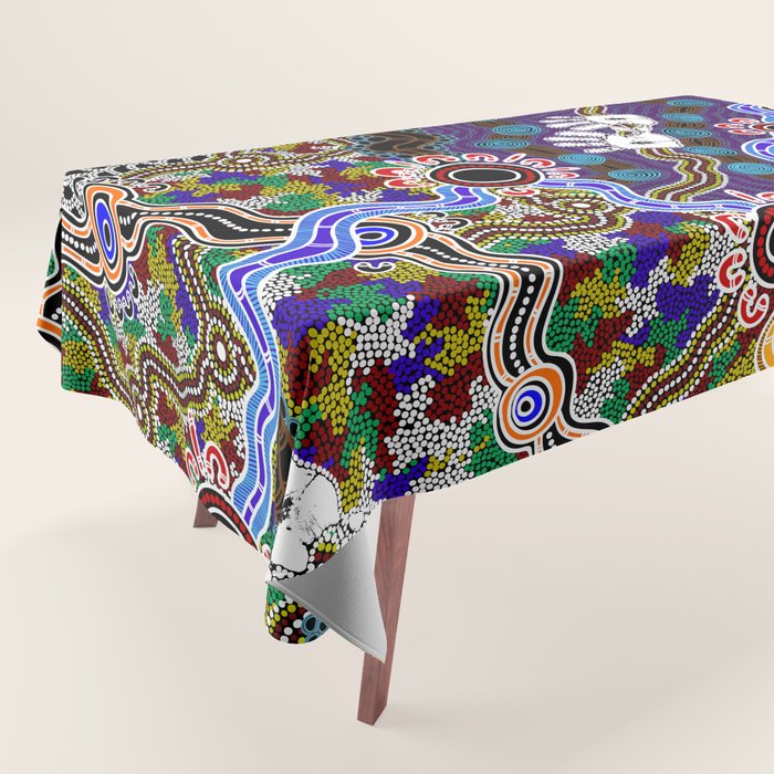 Authentic Aboriginal Art - Discovering Your Dreams Tablecloth Gallery Image 1