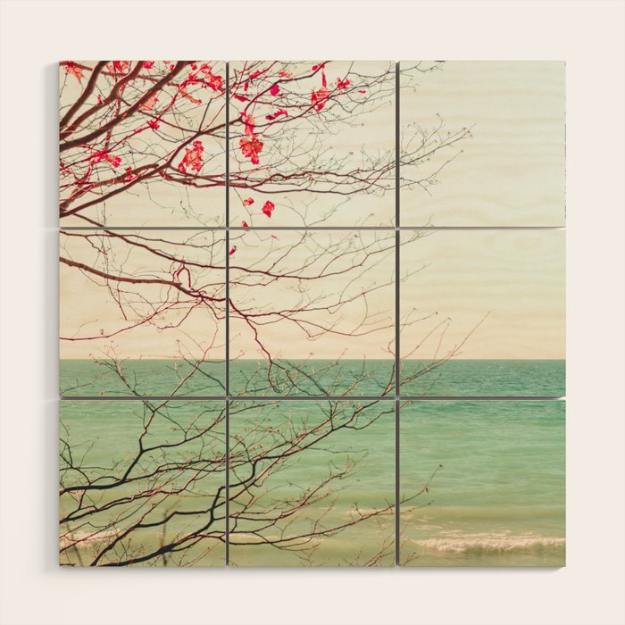 Autumn Beach Wood Wall Art Gallery Image 1