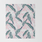 Banana Leaves Throw Blanket Gallery Image 2