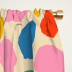 Ink Dot Colourful Mosaic Pattern in Rainbow Pop Colours Window Curtain Gallery Image 2