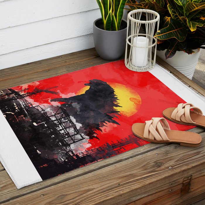 godzilla 5 Outdoor Rug Gallery Image 2
