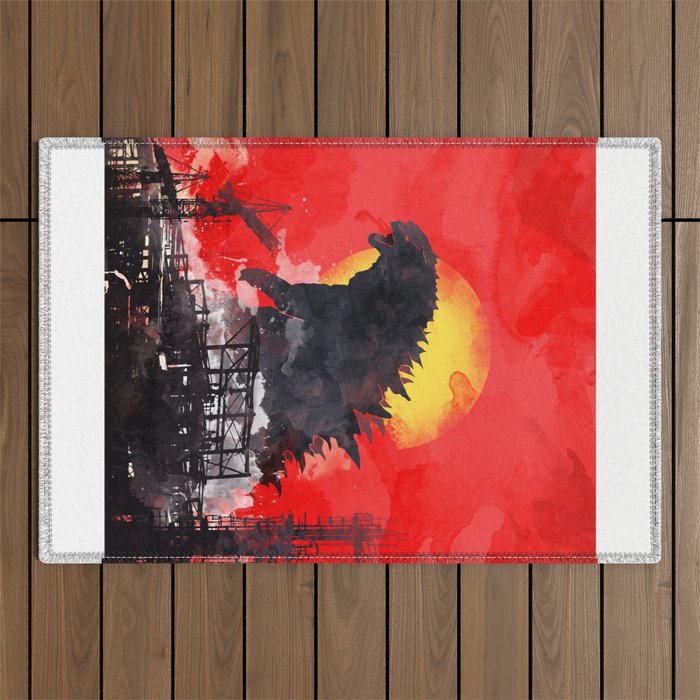 godzilla 5 Outdoor Rug Gallery Image 1