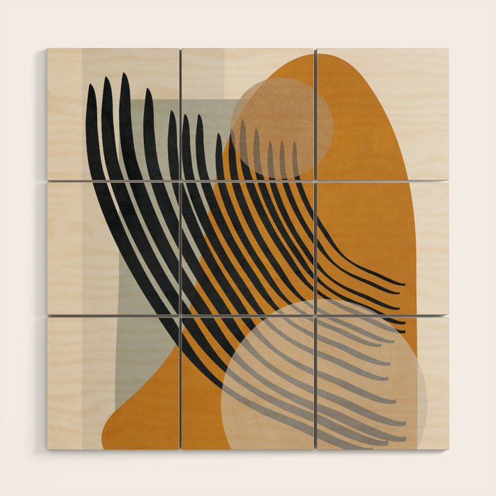 Abstract Shapes 33 Wood Wall Art Gallery Image 1