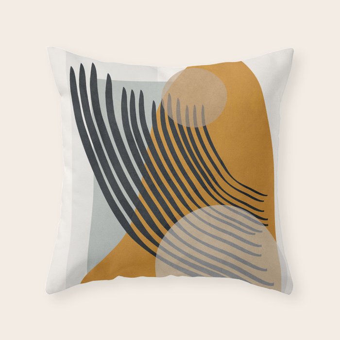 Abstract Shapes 33 Throw Pillow Gallery Image 1