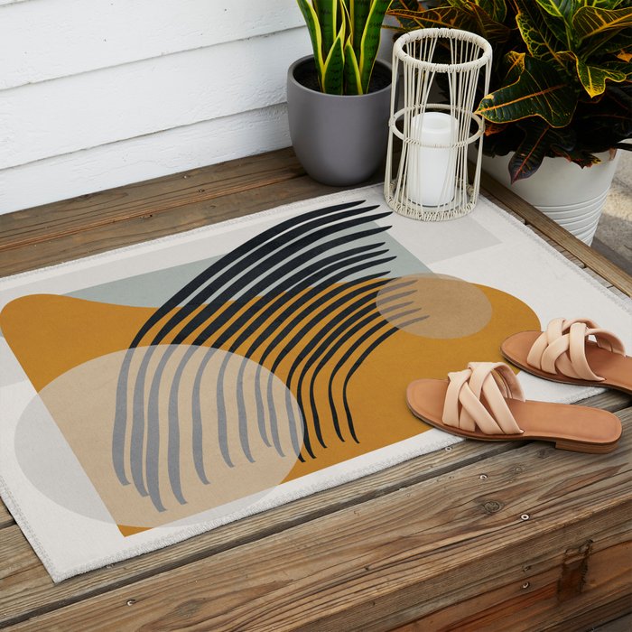 Abstract Shapes 33 Outdoor Rug Gallery Image 2