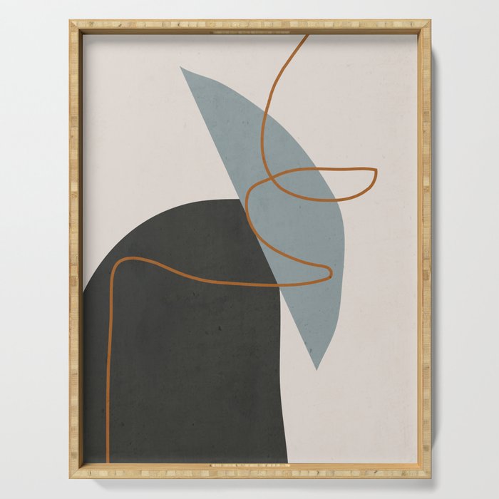 Minimal Abstract Art 3 Serving Tray Gallery Image 1