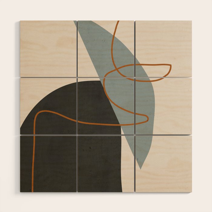 Minimal Abstract Art 3 Wood Wall Art Gallery Image 1