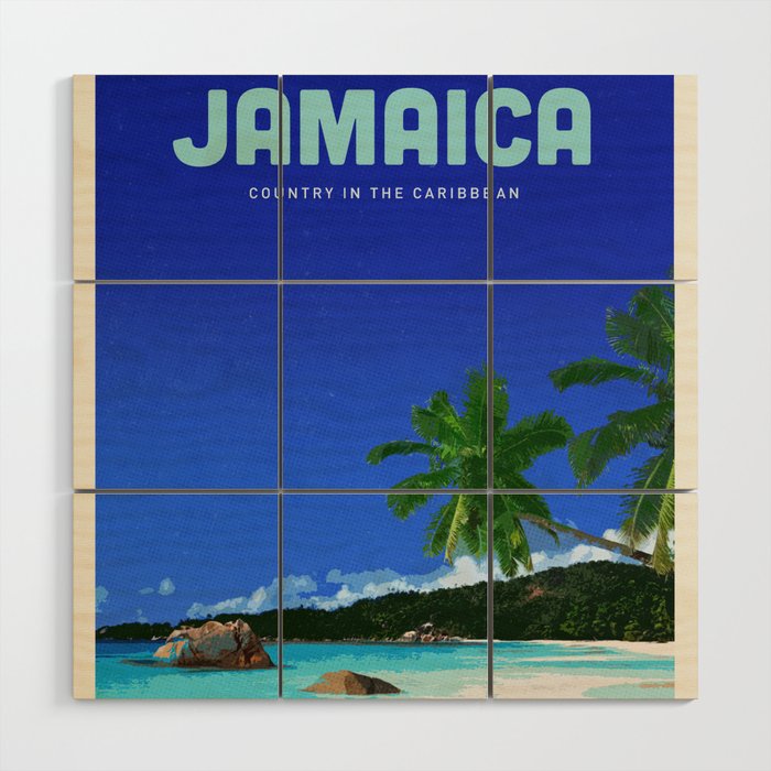 Visit Jamaica Wood Wall Art Gallery Image 1