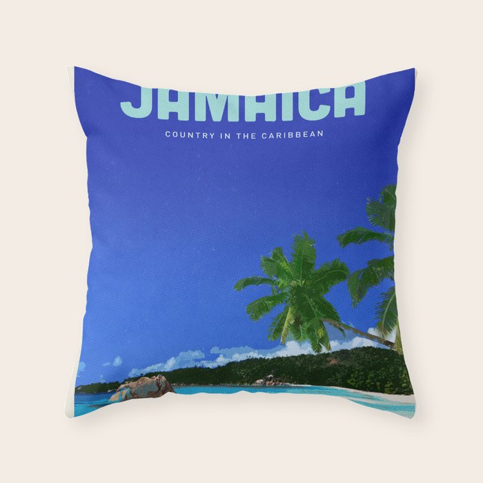 Visit Jamaica Throw Pillow Gallery Image 6