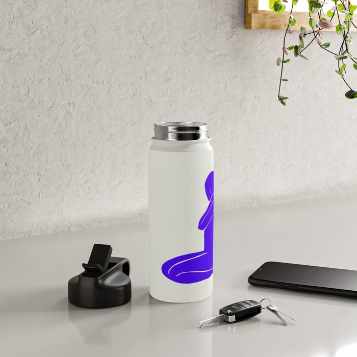 Nude I: Electric Ultramarine Blue Edition Water Bottle Gallery Image 4