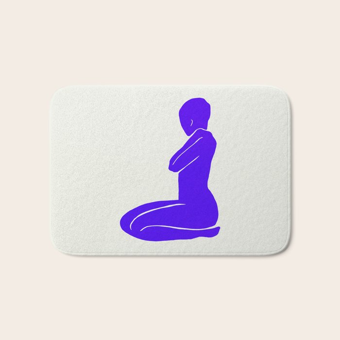 Nude I: Electric Ultramarine Blue Edition Bath Mat Gallery Image 1