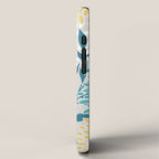 Garden Florals, Yellow, Teal, Gray iPhone Case Gallery Image 2