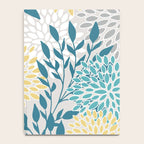 Garden Florals, Yellow, Teal, Gray Notebook Gallery Image 4