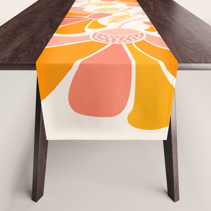 Floral Disco Party - 70s Style Wildflowers Table Runner Gallery Image 1