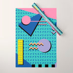 Memphis Pattern 14 - 80s Retro Wrapping Paper Gallery Image 1