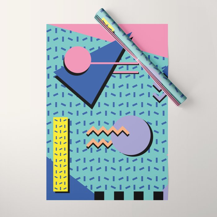 Memphis Pattern 14 - 80s Retro Wrapping Paper Gallery Image 1