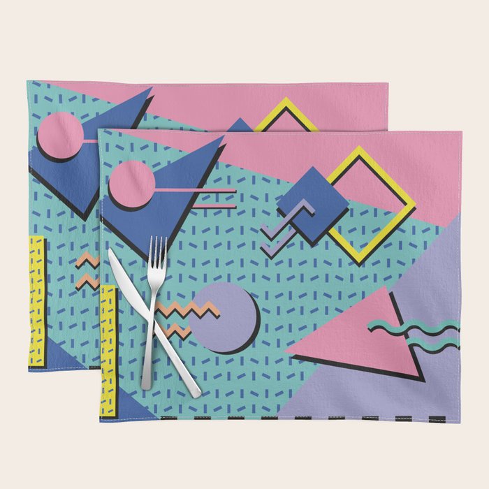 Memphis Pattern 14 - 80s Retro Placemat Gallery Image 1