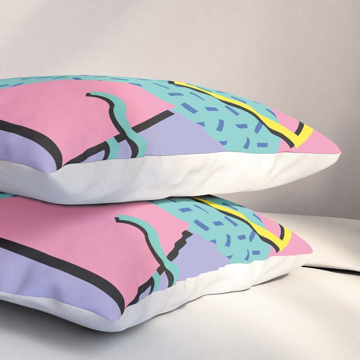 Memphis Pattern 14 - 80s Retro Pillow Sham Gallery Image 3