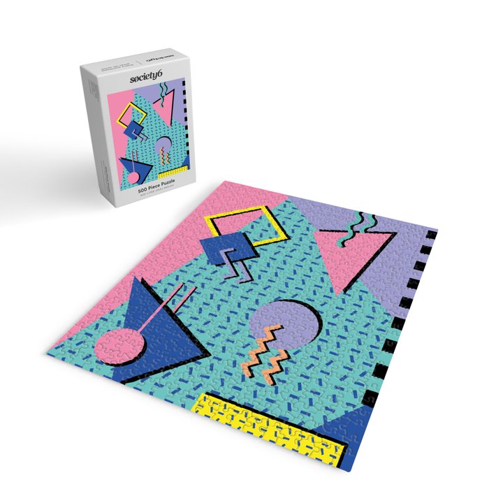 Memphis Pattern 14 - 80s Retro Jigsaw Puzzle Gallery Image 2