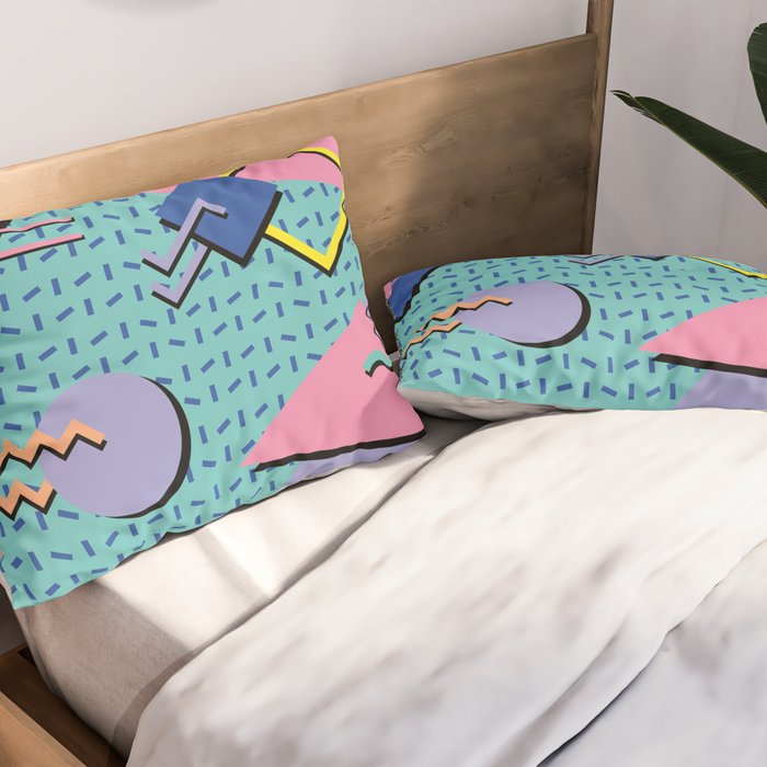 Memphis Pattern 14 - 80s Retro Pillow Sham Gallery Image 2