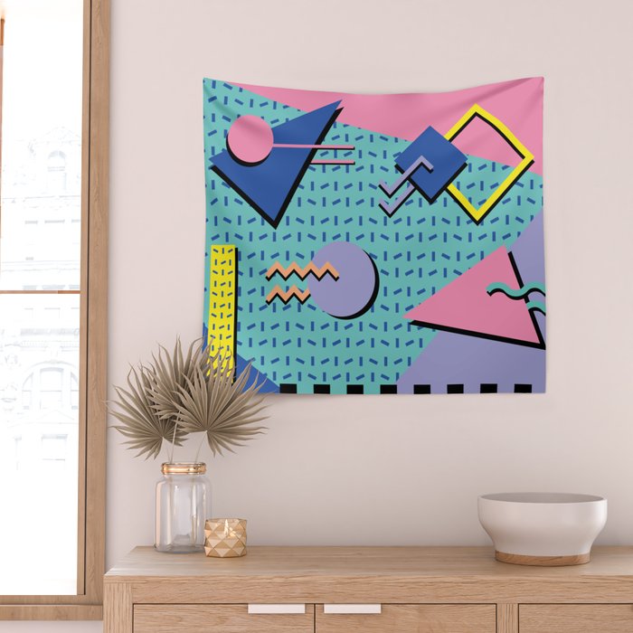 Memphis Pattern 14 - 80s Retro Wall Tapestry Gallery Image 2