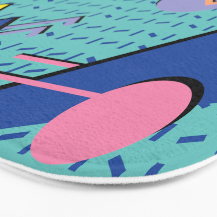 Memphis Pattern 14 - 80s Retro Bath Mat Gallery Image 3
