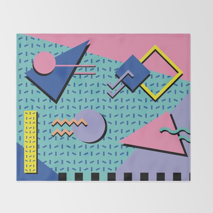 Memphis Pattern 14 - 80s Retro Throw Blanket Gallery Image 2
