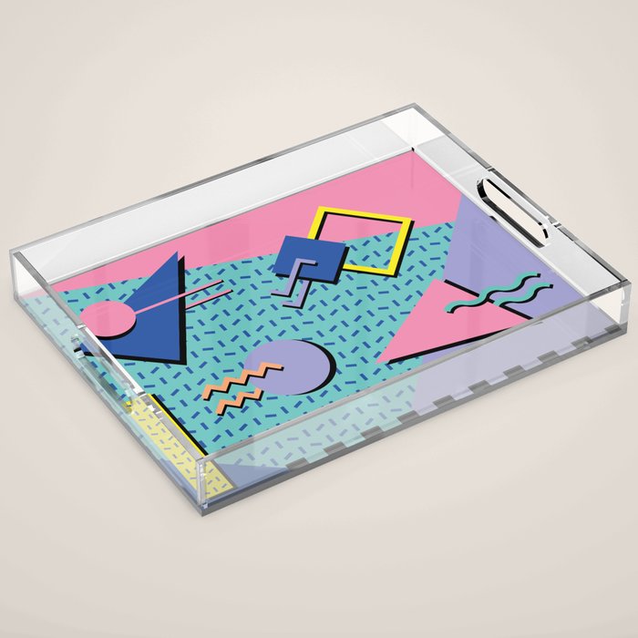 Memphis Pattern 14 - 80s Retro Acrylic Tray Gallery Image 1