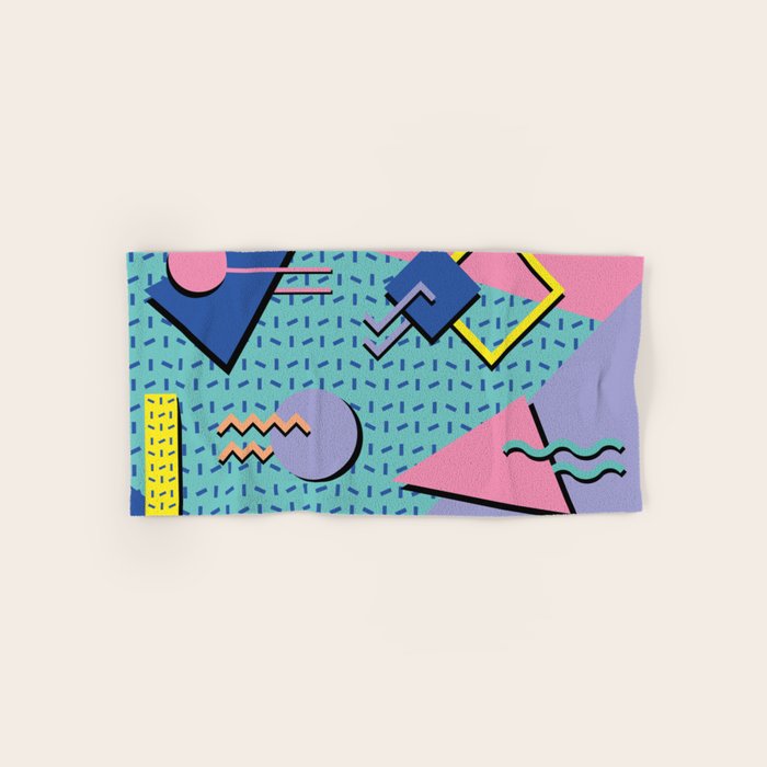 Memphis Pattern 14 - 80s Retro Bath Towel Gallery Image 1