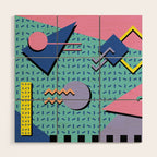 Memphis Pattern 14 - 80s Retro Wood Wall Art Gallery Image 1
